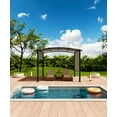 thumbnail image 2 of Huisuilinss Outdoor Pergola,Arched Pergola,Aluminum Pergola With Retractable Canopy,Arched Patio Pergola,Metal Pergola Shade Shelter For Backyard Lawn Patios Gardens Grill Gazebo, 2 of 7