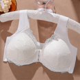 thumbnail image 1 of 2pcs Women's Front Closure Bras Wireless Plus Size Full Coverage Lace Bra Seamless Push Up Comfort Brassiere Racerback Bra For Everyday Yoga, 1 of 5