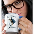 thumbnail image 2 of 3drose, Nautical Deep Sea Fishing Design with Ship Anchor and Marlin Fish., 15oz Two-tone Blue Mug, 2 of 6
