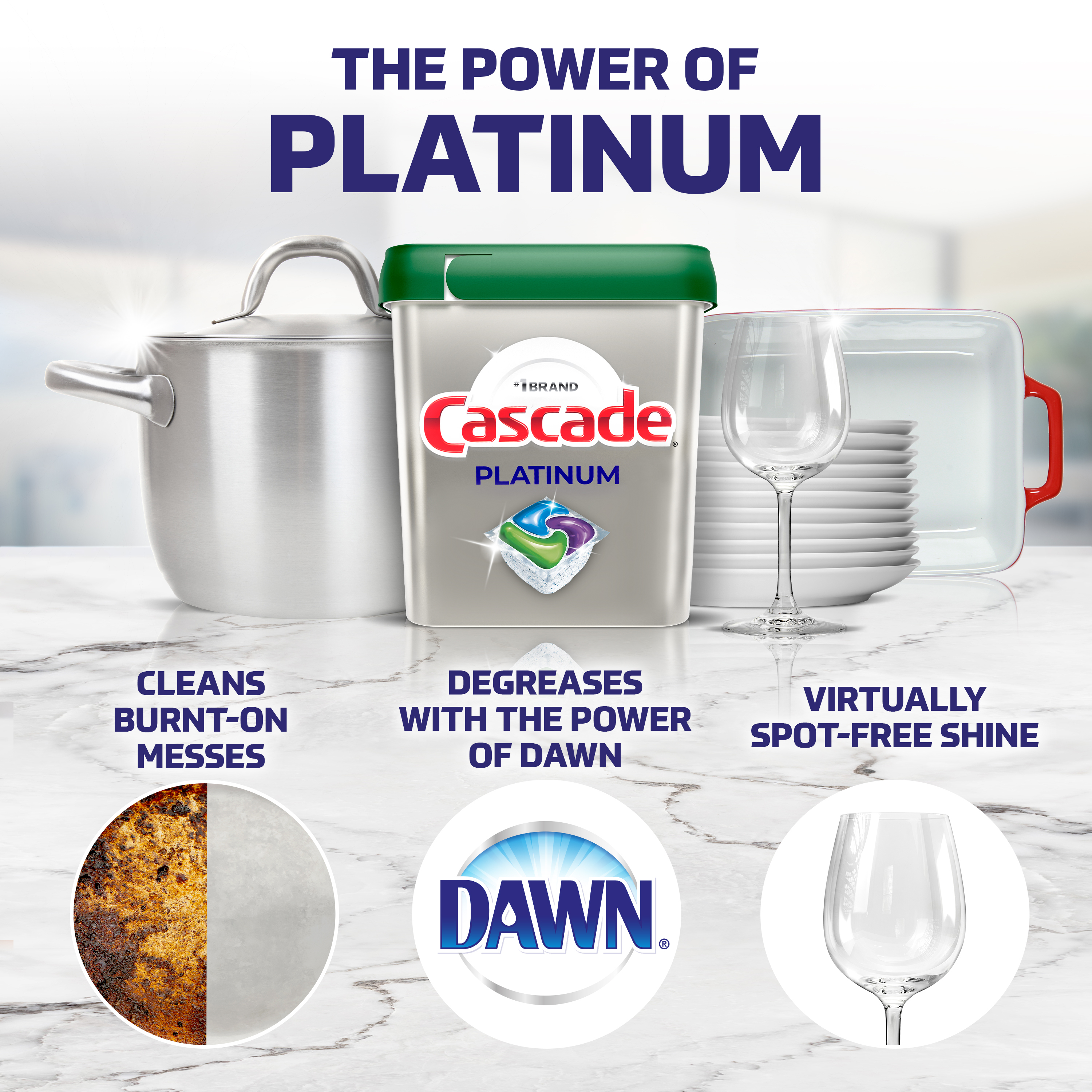 Cascade Platinum Dishwasher Detergent Pods, Fresh Scent, 14 Count - image 4 of 15