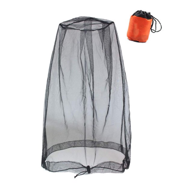 Mosquitera de malla fina con cordón para sombreros, transpirable, para hombres y mujeres, protección contra mosquitos, insectos y jejenes.
