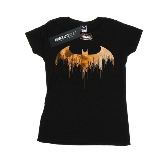 DC Comics Womens Batman Arkham Knight Halloween Moon Logo Fill Cotton T-Shirt