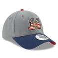 thumbnail image 3 of Men's New Era  Gray/Navy Chase Briscoe Salute 9FORTY Adjustable Hat, 3 of 4