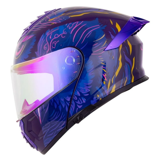 Casco Roda Pilot Morado Night Owl Mica Morada Abatible Svs multicolor XXL