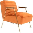 thumbnail image 1 of Meridian Furniture Woodford Orange Velvet Accent Chair, 1 of 5