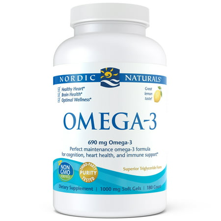 Nordic Naturals Omega-3 Softgels, 690 Mg, 180 Ct (Best Omega 3 Supplement Brand Canada)