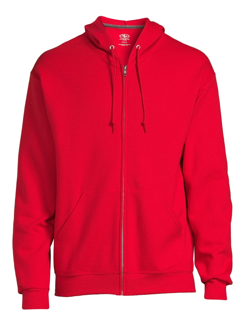 Athletic Works Men's Fleece Full Zip Hoodie Jacket - Walmart.com