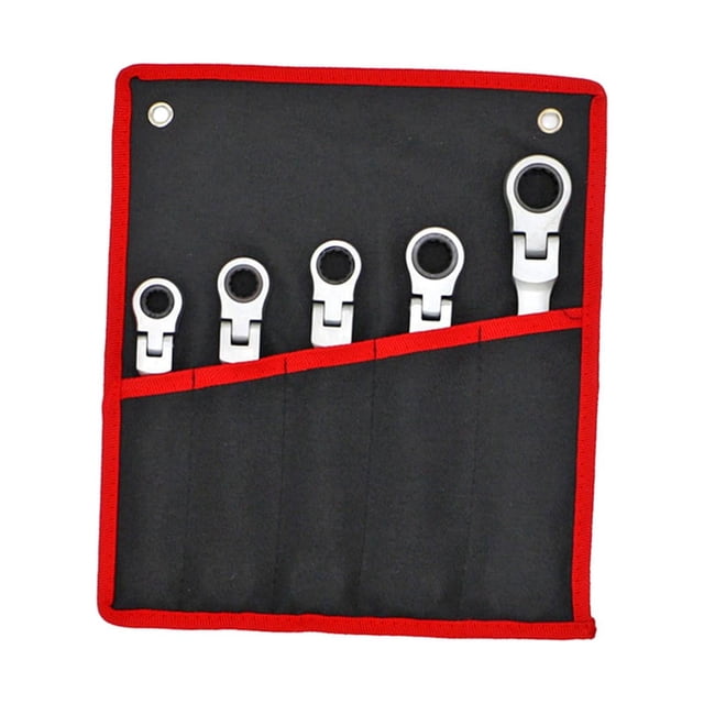 Juego de llaves de trinquete combinadas métricas con cabezal flexible y engranajes de 72 dientes, multifuncionales Conjunto de 5