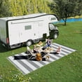 thumbnail image 2 of Outsunny Outdoor Rug with Bag, 9' x 18' Camping Rug, Grey & White, 2 of 10