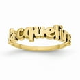 thumbnail image 3 of 925 Sterling Silver Yellow Gold-Plated Laser Name Ring Band Size 8, 3 of 6