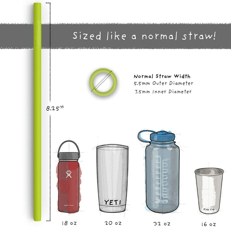 Reusable Thin Short 6.7 Cute Silicone Bendy Straws for  Toddlers&Kids&Baby,6 10
