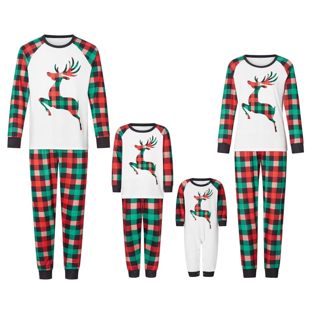 Conjunto de pijama navideño a juego para toda la familia Fiomva, ropa de dormir de manga larga para parejas, niños y bebés