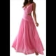 thumbnail image 1 of Vestido de Fiesta de Verano para Mujer, , Fruncido, con Cintura Baja, Escote en V Fluido y Plisado. Rosa Roja S, 1 of 10