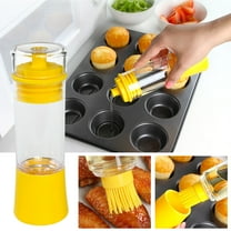 tzyudk 100ML Oil Dispenser Bottle with Silicone Brush Leak Proof Kitchen Container for Healthy Cooking Oil Control Drizzling and Basting Plastic Clear