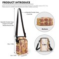 thumbnail image 6 of HELLHERO Floral Leopard Print Travel Crossbody Purse Adjustable Shoulder Strap Polyester Adult 4.33"x1.97"x7.09" for Casual Use, 6 of 7