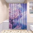 thumbnail image 6 of 4-Piece Bathroom Set with Waterproof Shower Curtain with Non-Slip Bath Mat, U-Shaped Mat & Toilet Lid Cover White Clouds and Waterfalls, 6 of 8