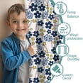 thumbnail image 3 of Blackout Kids Curtains,Blue Baseballs with Yellow Flowers Pattern Childrens Insulated Curtains Set Of 2,Bedroom Essentials,Toddler Room Decor 52"x84", 3 of 5
