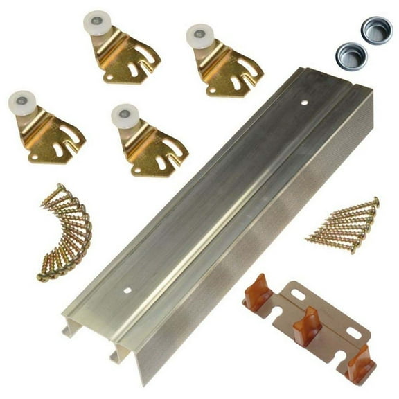 L E Johnson 2200F601 60 in. Bypass Fascia Door Hardware Set
