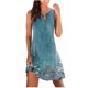 thumbnail image 1 of Vestido sin Mangas para Mujeres Vestido de Verano de Cuello Redondo Impreso, Poliéster de Tamaño Verdadero Diario Y Vestido de Fiesta, 1 of 4
