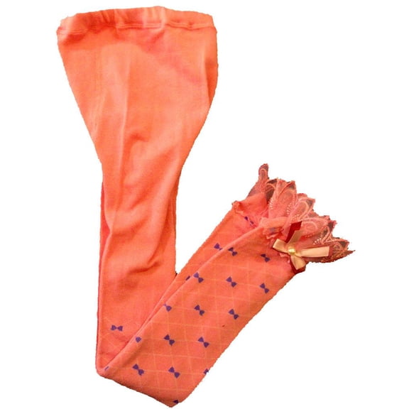 Wenchoice Girl'S Pink Lace Bow Legging L(5T-6T)