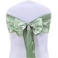 thumbnail image 4 of Sage Chair Sashes Bows 50 Pack Fitted Satin Chair Ribbons 7x108 Inches Chairs Ties Bands for Wedding Party Birthday Fiesta Bridal Shower Baby Shower Decorations - Sage Green, 50, 4 of 14