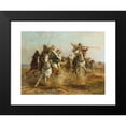 thumbnail image 2 of Adolf Schreyer 14x11 Black Modern Framed Museum Art Print Titled - Bedouins Taking Aim, 2 of 5