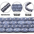 thumbnail image 2 of CNCMOTOK T8F Cadena de transmisión 116 eslabones + interruptor de cadena apto para 2 tiempos 43 cc 47 cc 49 cc Chopper Mini bicicletas Coolster Pocket Bike Minimoto Parts 4 Wheeler, 2 of 5