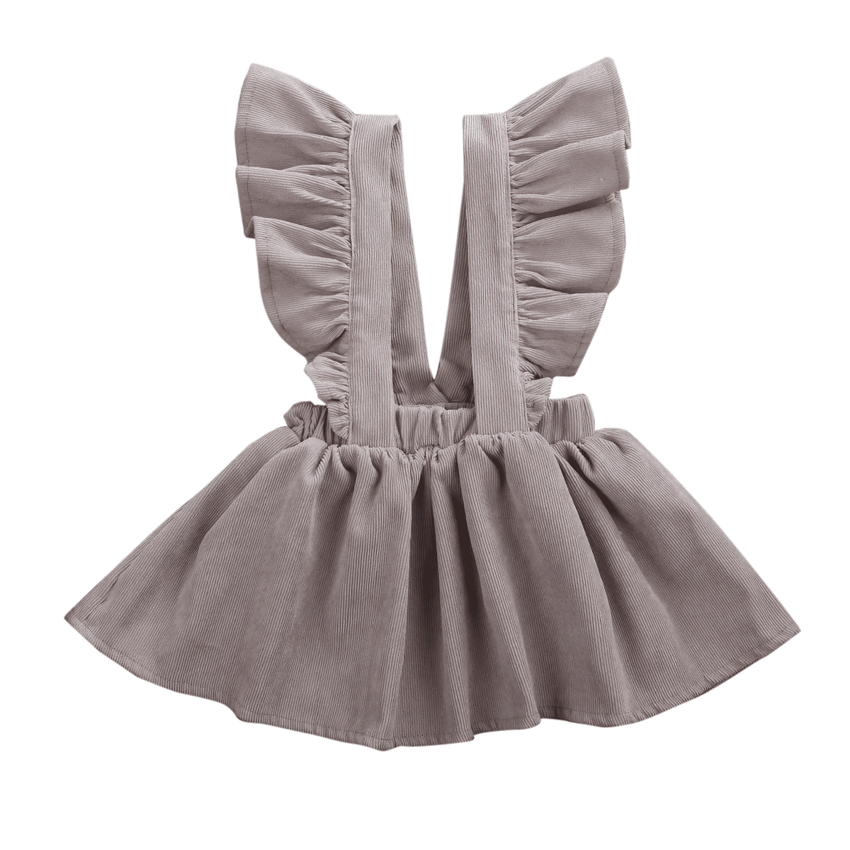 Toddler Baby Girls Velvet Suspender Strap Skirt Overalls Infant Ruffled Casual Dress Outfit