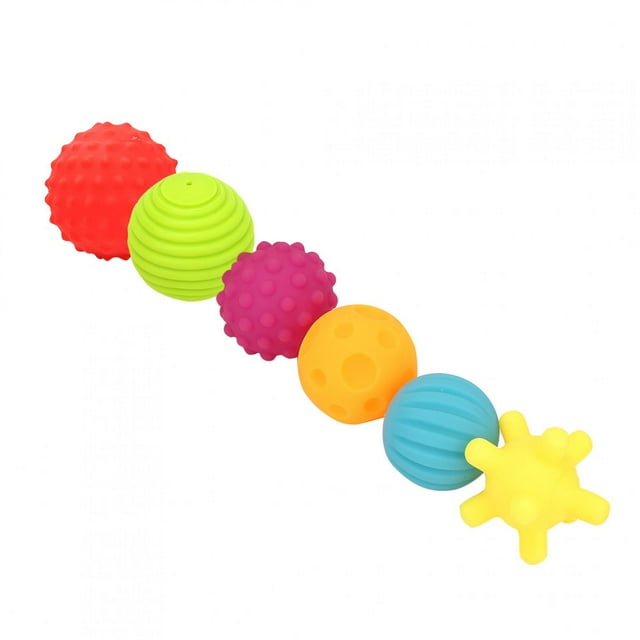 Pelota sensorial para bebé, 6 piezas/lote, juguetes de pelota de baño para bebé coloridos, juego de bolas múltiples texturizadas, diseño exquisito