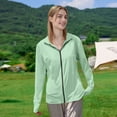 thumbnail image 5 of Xyxonk Women's Upf 50+ Sun Athletic Protection Jackets Long Sleeve Full Zip Shirts Breathable Solid Color Hiking Outdoor Pockets Light Green M, 5 of 7