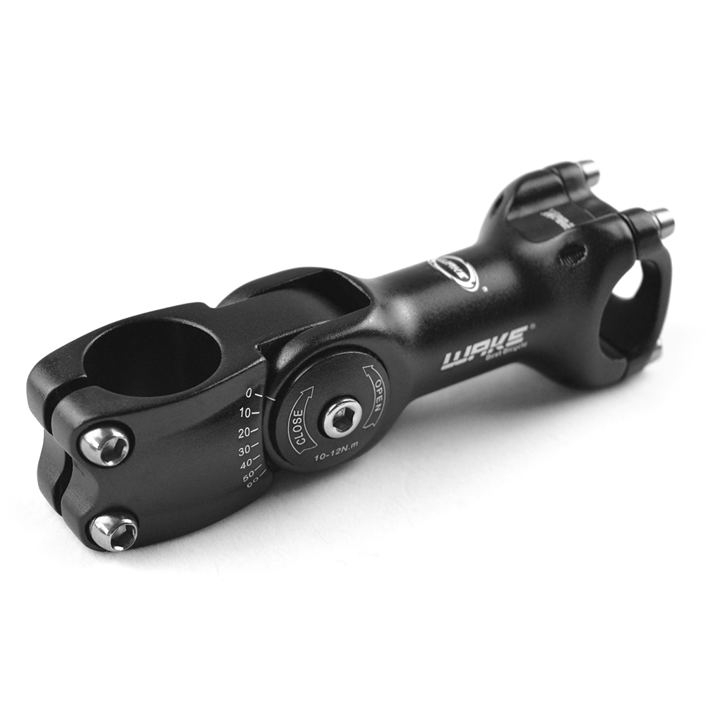 Attacco Manubrio Bici MTB In Alluminio 45° – 31.8mm X 28.6mm, Lunghezza 90mm, Colore Nero