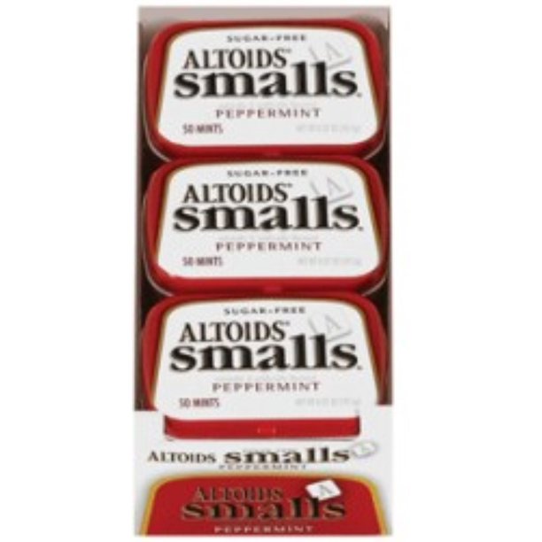Altoids Smalls Sugar Free Peppermint Mints 9 packs (0.37 oz per pack) (Pack of 2)