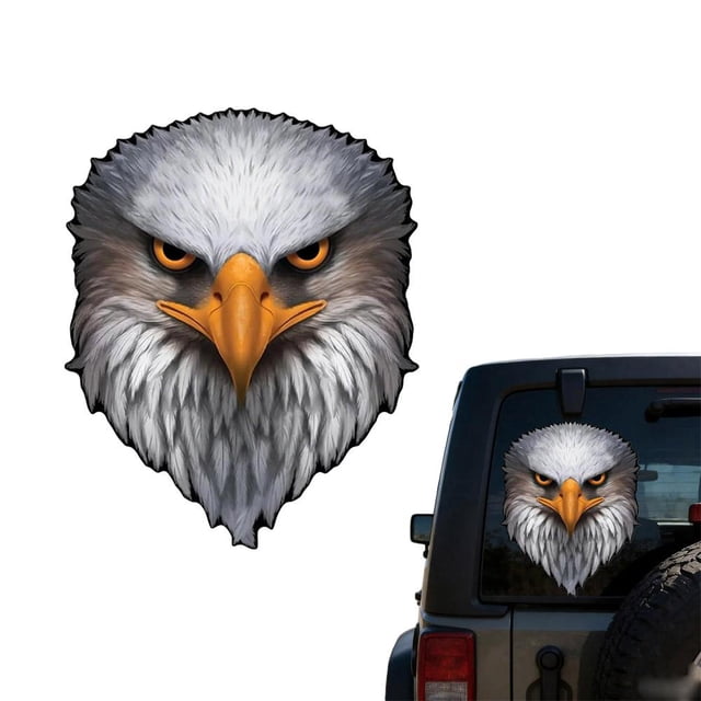 Patriotic USA Flag Bald Eagle Reflective Decal: Waterproof & Fade-Resistant Outdoor Sticker, Bold American Freedom Reflector for Cars, Trucks, Laptops & Helmets, USA Pride Accessory