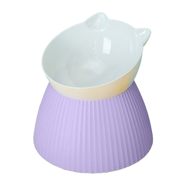 Elevated Spill Cat Food Bowl with Design for Mess Free Feeding