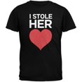 thumbnail image 1 of J'ai Volé Son Coeur Noir Adulte T-Shirt, 1 of 1