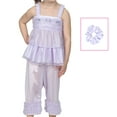 thumbnail image 2 of Laura Dare Little Girls Lilac Purple Bo Peep PJ Top and Pants w Scrunchie, Sz 3T, 2 of 2