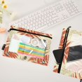 thumbnail image 4 of 2 Pack Pencil Pouch for 3 Ring Binder Smooth Zipper Folders with Pockets Clear Window Pencil Case Fern Leaves, 4 of 6