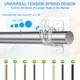 thumbnail image 2 of Armscye 10-Pack Clear No Drill Curtain Rod Brackets, Self Adhesive Renter Friendly Curtain Rod Holders, Nail-Free Transparent Heavy Duty Hooks for Apartment, Bedroom, Livingroom, 2 of 7