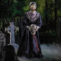 5 Ft. 6" Animated Light-Up Skeleton Zombie Couple Halloween Decoration