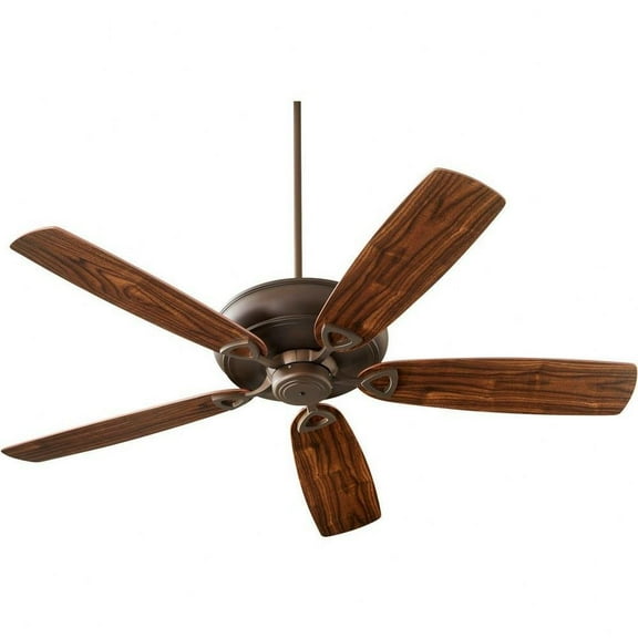 Darwin Farm Ceiling Fan in Soft Contemporary Style 62 inches Wide By 14 inches High-Oiled Bronze Finish-Dark Oak/Walnut Blade Color Bailey Street Home