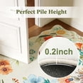 thumbnail image 7 of NEWLAKE Creamy Beige Floral Area Rug, 4' Round, Machine Washable Rug, Non-Slip Backing, 7 of 7