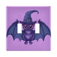 thumbnail image 2 of Dailycode Light Switch Plate Covers 3 Gang Wall Plate Plastics Outlet Covers for Kitchen Home Office Decor Cute Bat with Wizard Hat, 2 of 8