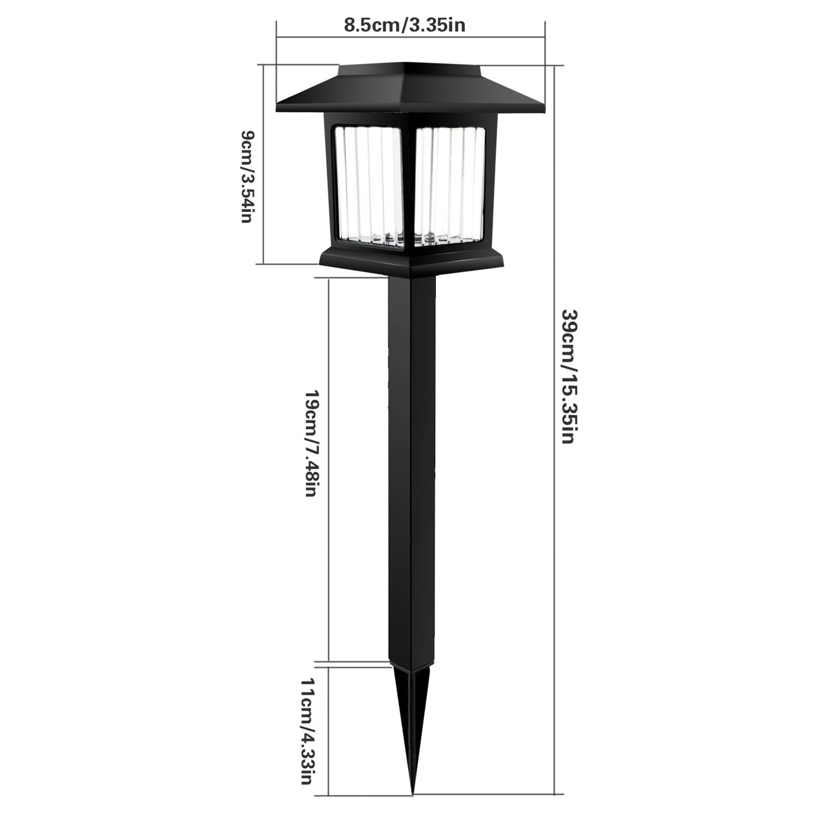 JilgTeok 4 Packs 2pcs Solar Lights Outdoor Waterproof LED Lighting Solar Powered Outdoor Lamps for Patio Yard Pathway Landscape Lighting Garden Decor