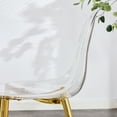 thumbnail image 6 of NYEESS Set of 6 Clear Transparent Dining Chairs Armless with Gold Metal Legs Modern Acrylic Side Chairs for Kitchen Dining Room, 6 of 10