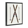 thumbnail image 4 of Stupell Industries Minimal Winter Skis Sports Painting Black Floater Framed Canvas Art Prints Wall Art, 17 x 21, 4 of 10