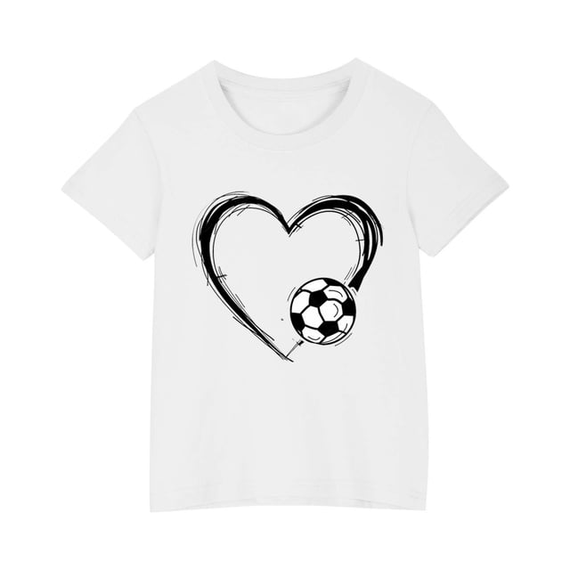 Zpanxa Chemises Filles T-Shirt à Imprimé d'Halloween Col Rond Manches Courtes Haut Mode en Coton 4 Ans