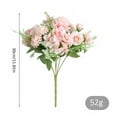 thumbnail image 6 of Vintage Artificial Silk Flowers Bouquet Home Wedding Decoration,Pink Rose, 6 of 7