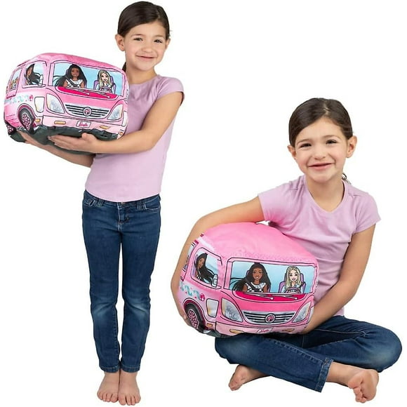 Kids Bedding Super Soft Plush Cuddle Pillow Buddy, 1 Count (pack Of 1), Barbie Rv Camper