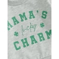 thumbnail image 4 of Baby Boy Girl Sweatshirt Long Sleeve Crewneck Letter Clover Print Pullover Shirt Tops Toddler St Patricks Day Clothes, 4 of 7