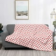 thumbnail image 2 of Yiaed Red Cross Print Blanket Throw Blanket Soft Cozy Flannel Blanket for Home Bed Sofa Couch Chair-50"x40", 2 of 6